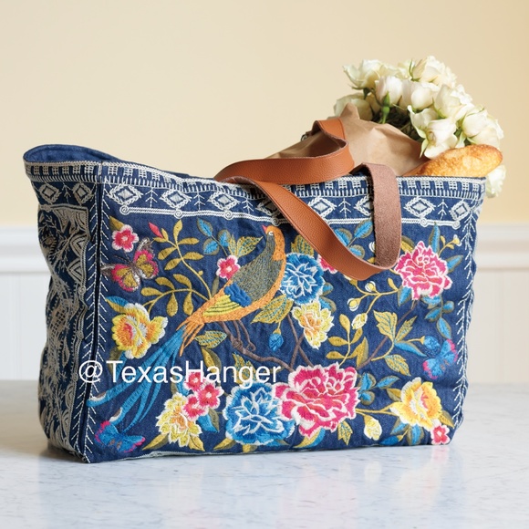 Johnny Was Handbags - NWT Johnny Was Jasmine Denim Tote Bag